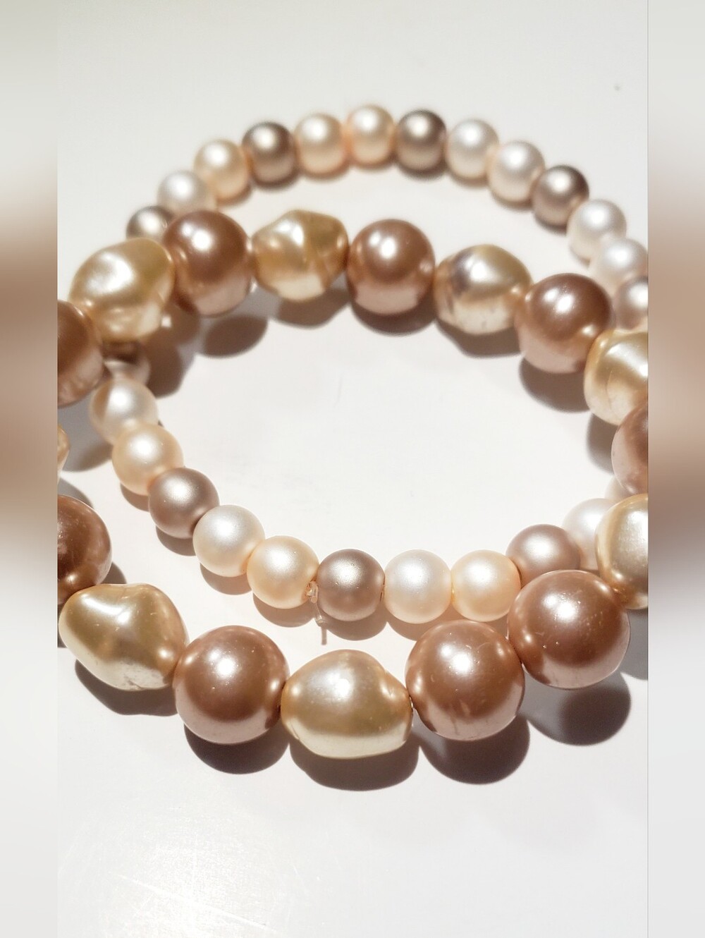 Champagne Pearl Beaded Necklace - Women Jewelry